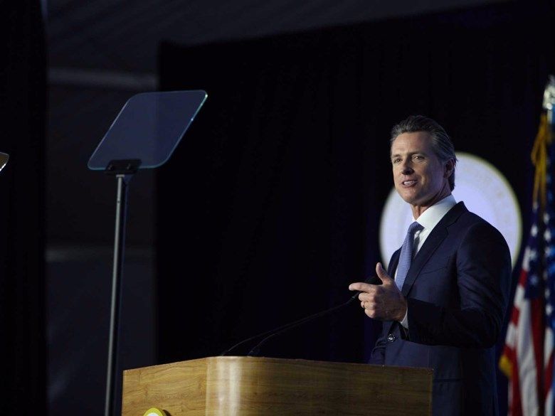 Gavin Newsom Inaugural speech Nixon