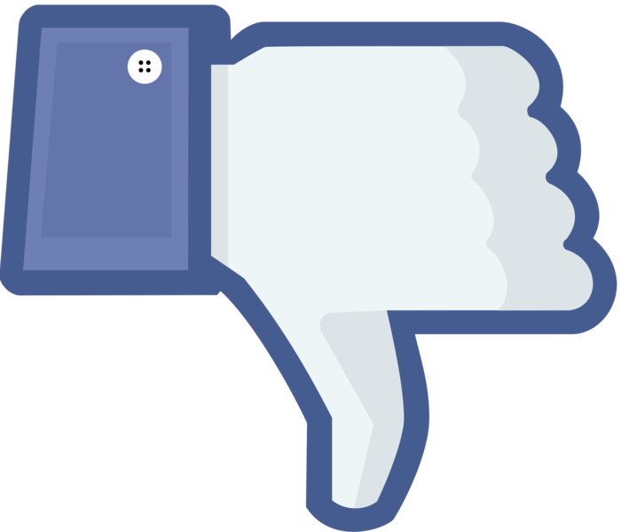 Not facebook dislike thumbs down
