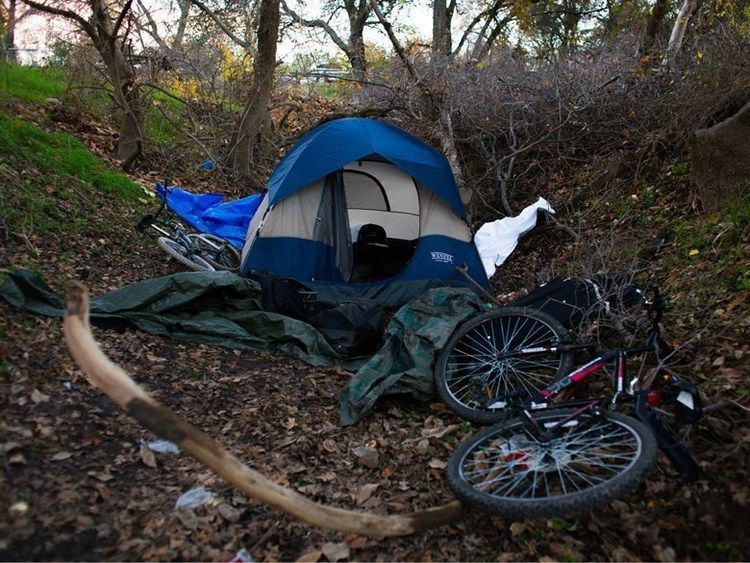 homeless tent